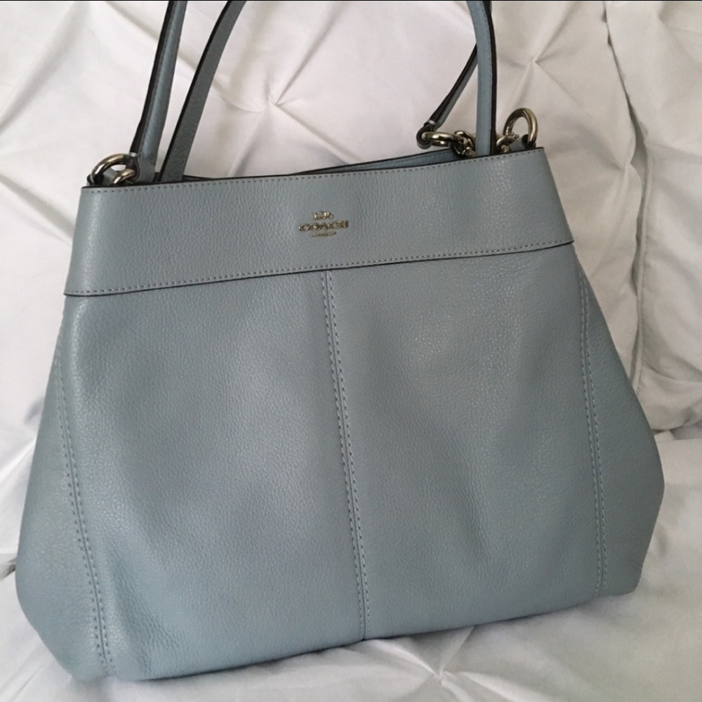 Coach Lexy Pale Blue Silver EUC